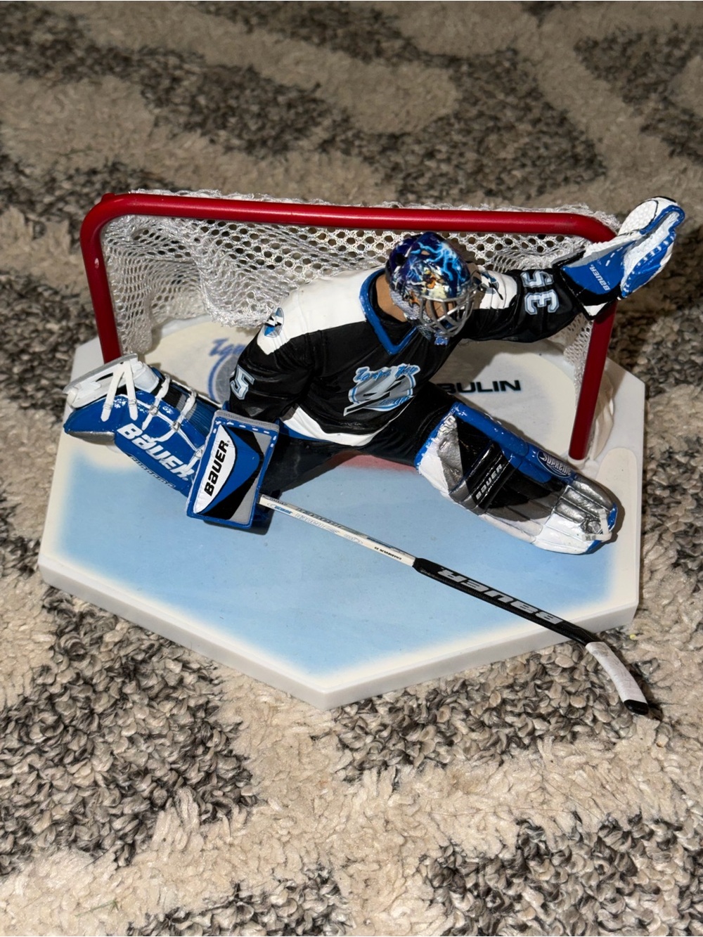 McFarlane NHL Hockey Tampa Bay Lightning Nikolai Khabibulin Goalie Figurine Used